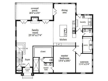 1st Floor Plan, 053H-0110