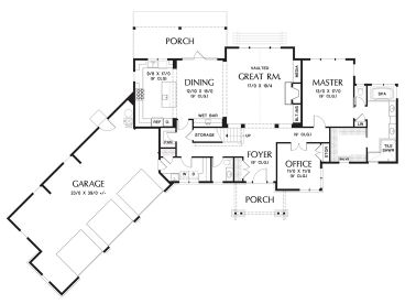 1st Floor Plan, 034H-0413