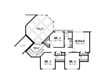 2nd Floor Plan, 034H-0122