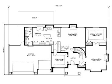 1st Floor Plan, 022H-0055