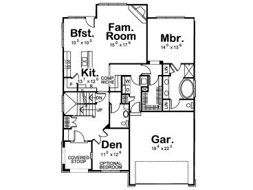 1st Floor Plan, 031H-0141