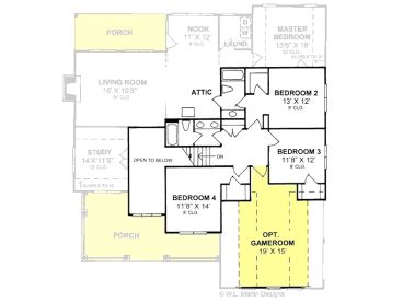 2nd Floor Plan, 059H-0060