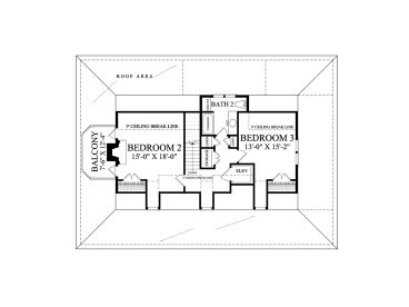 2nd Floor Plan, 063H-0043