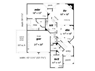 1st Floor Plan, 061H-0185