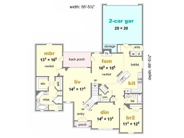 1st Floor Plan, 061H-0079