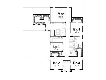 2nd Floor Plan, 050H-0214