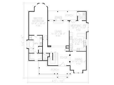 1st Floor Plan, 054H-0124