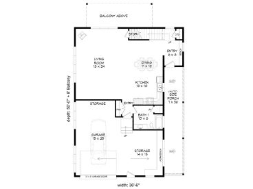 1st Floor Plan, 062H-0391