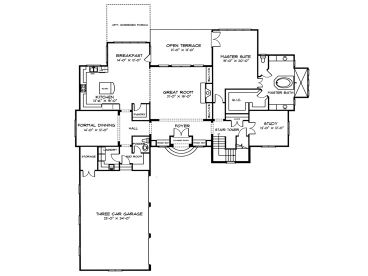 1st Floor Plan, 029H-0070