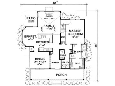 1st Floor Plan, 036H-0006
