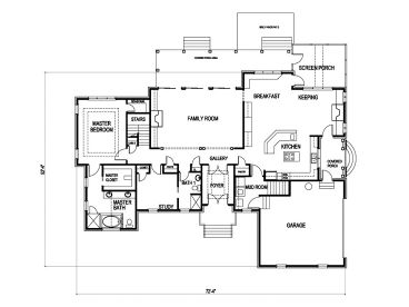 1st Floor Plan, 058H-0073