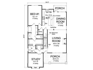 1st Floor Plan, 059H-0210