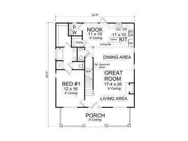 1st Floor Plan, 059H-0154