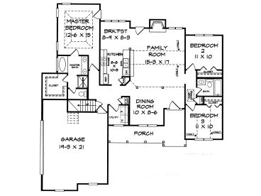 1st Floor Plan, 019H-0007