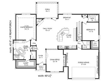 1st Floor Plan, 062H-0084