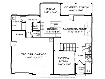1st Floor Plan, 029H-0015