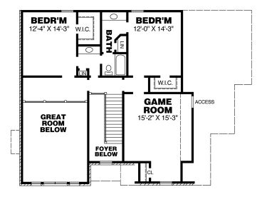 2nd Floor Plan, 011H-0037
