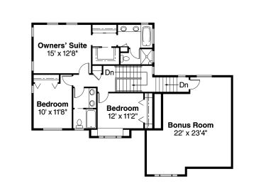 2nd Floor Plan, 051H-0075