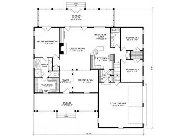 1st Floor Plan, 063H-0074