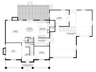 1st Floor Plan, 065H-0006
