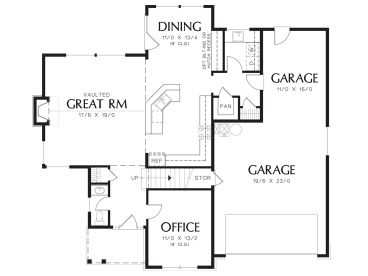 1st Floor Plan, 034H-0408