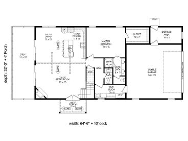 1st Floor Plan, 062H-0351