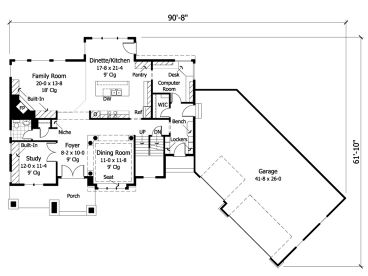 1st Floor Plan, 023H-0126