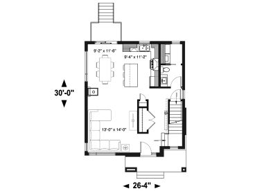 1st Floor Plan, 027H-0486