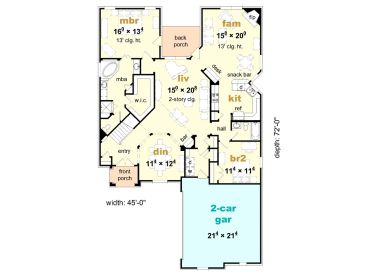 1st Floor Plan, 061H-0075