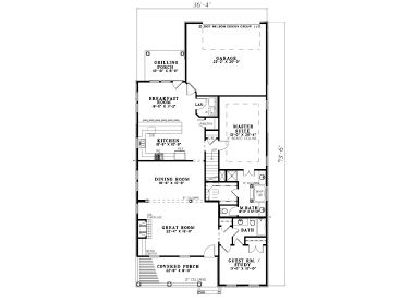 1st Floor Plan, 025H-0180