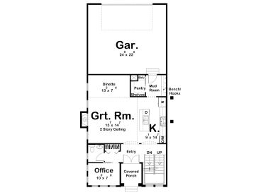 1st Floor Plan, 050H-0409