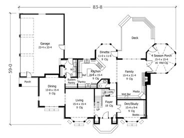 1st Floor Plan, 023H-0059