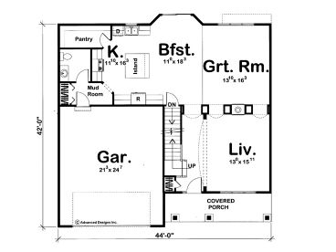 1st Floor Plan, 050H-0011