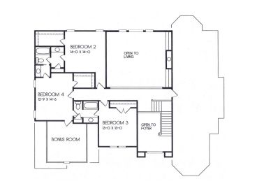 2nd Floor Plan, 045H-0033