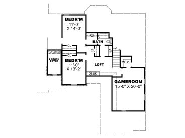 2nd Floor Plan, 011H-0038