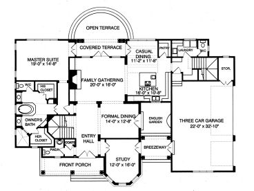 1st Floor Plan, 029H-0100