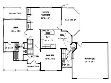 1st Floor Plan, 014H-0024