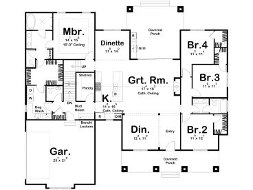 1st Floor Plan, 050H-0447