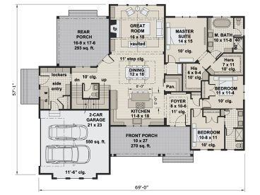 1st Floor Plan, 023H-0222