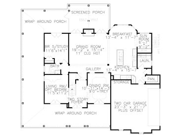 1st Floor Plan, 084H-0005