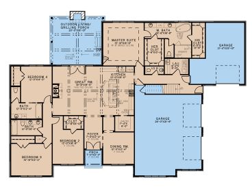 1st Floor Plan, 074H-0229