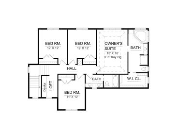 2nd Floor Plan, 022H-0066