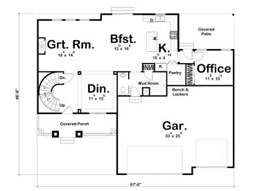 1st Floor Plan, 050H-0116