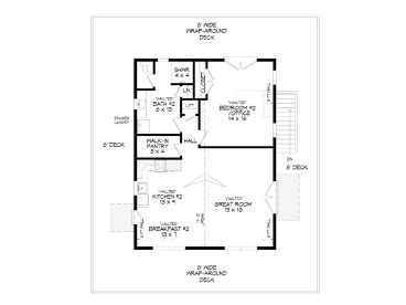 2nd Floor Plan, 062M-0010