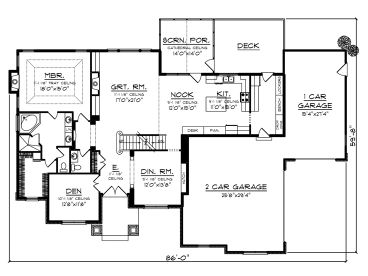 1st Floor Plan, 020H-0398