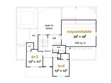 2nd Floor Plan, 061H-0176