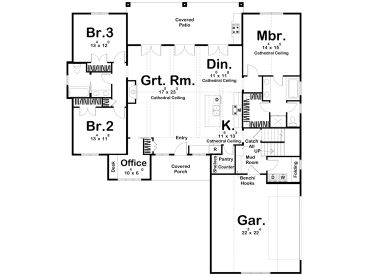 1st Floor Plan, 050H-0375