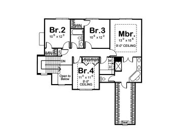 2nd Floor Plan, 050H-0019