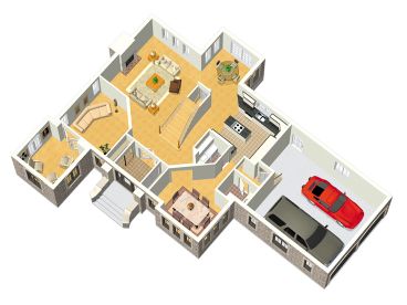 1st Floor Plan, 072H-0124