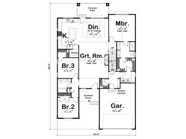 1st Floor Plan, 050H-0132